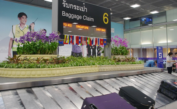 シンガポール から バンコクまで　タイ航空 ビジネスクラス